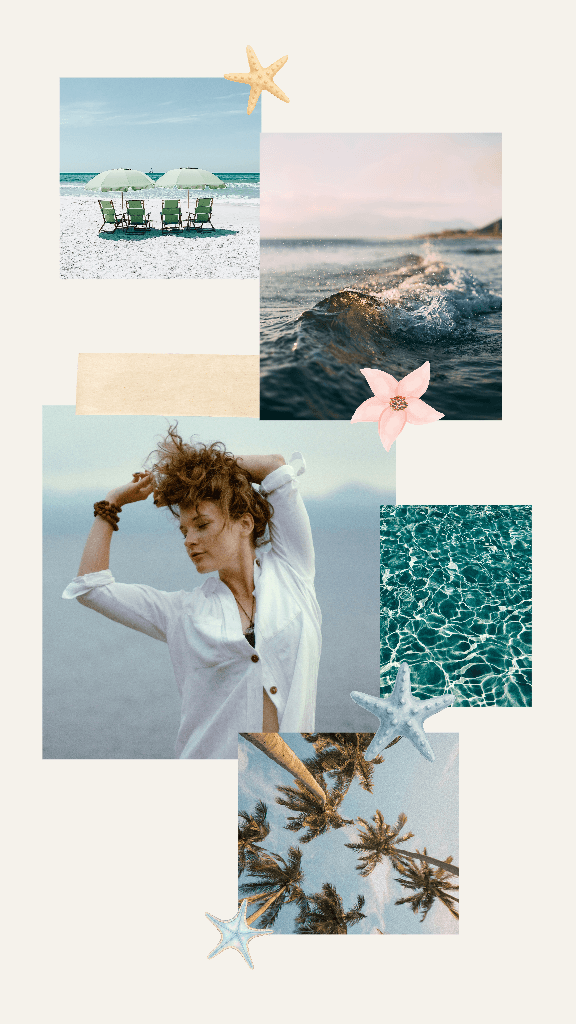 Beach Vibes Instagram Story Collage Template