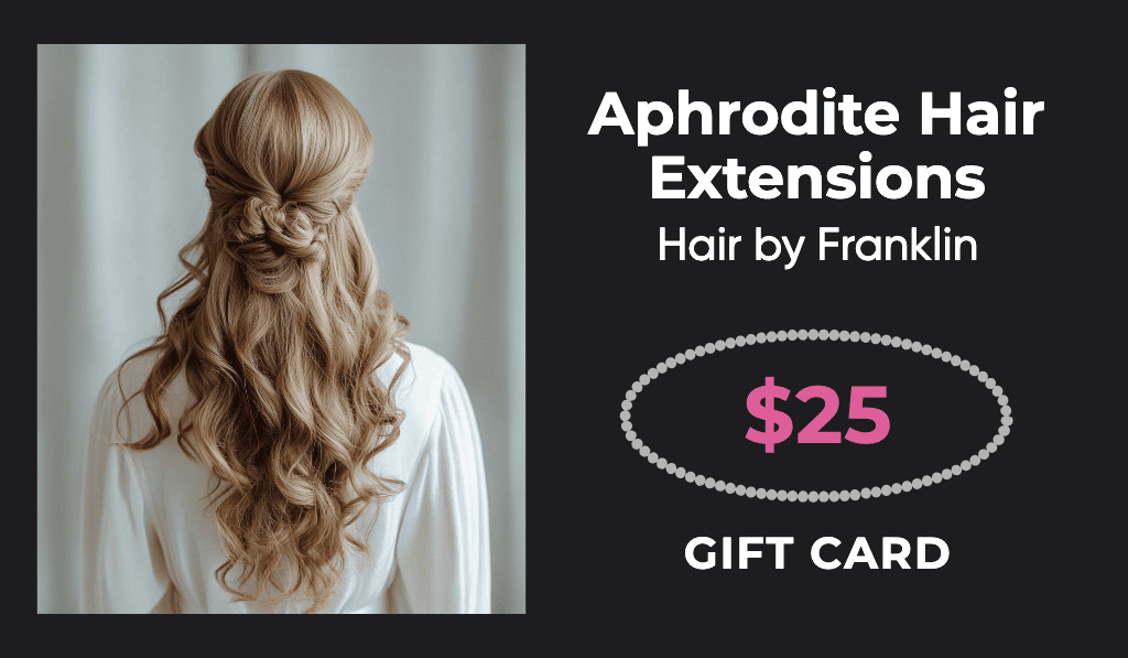 Elegant Hair Extensions Gift Card Design