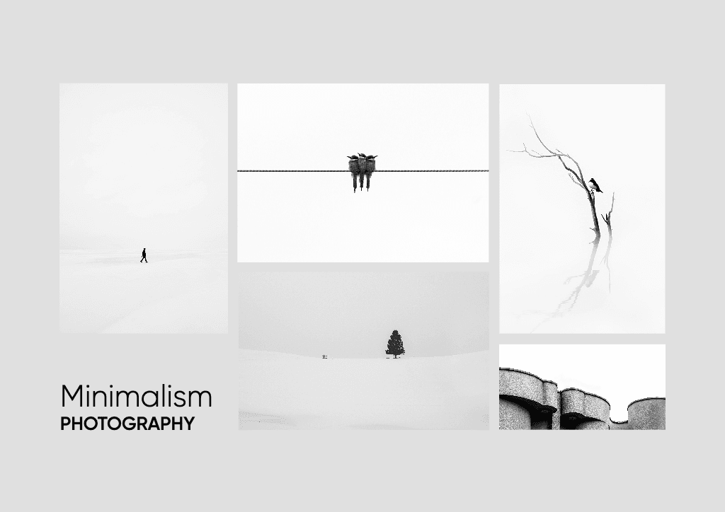 Minimalist Black and White Photography A4 Poster