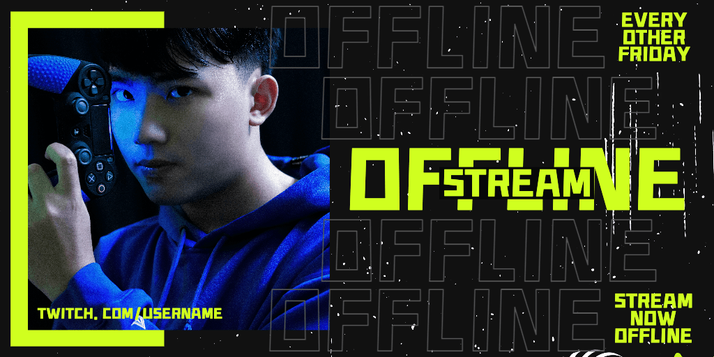Vibrant Neon Offline Stream Banner Design