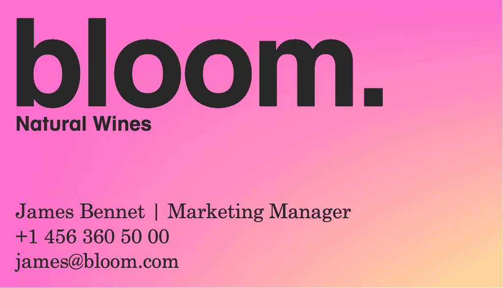 Chic Pink and Yellow Business Card Template