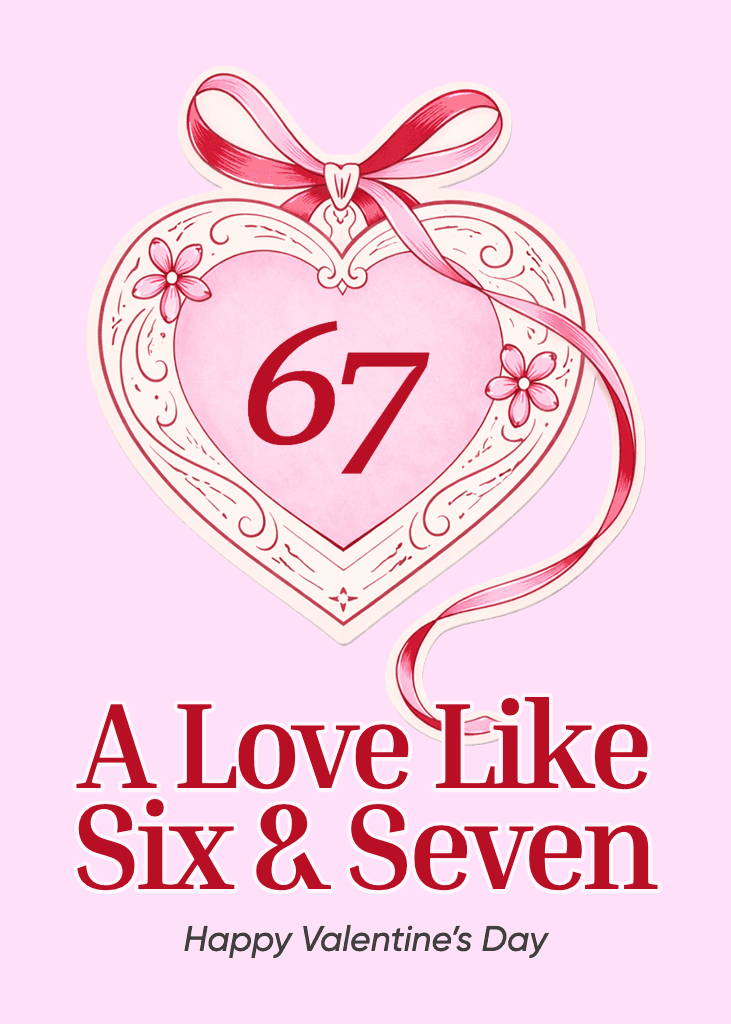 Romantic Holiday-Card Design in Pink and Red