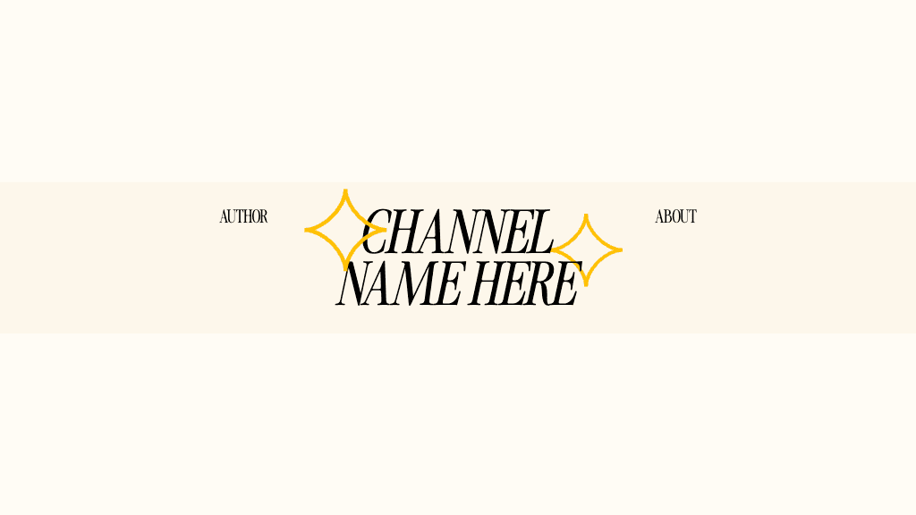 Elegant YouTube Cover with Black and Yellow Design