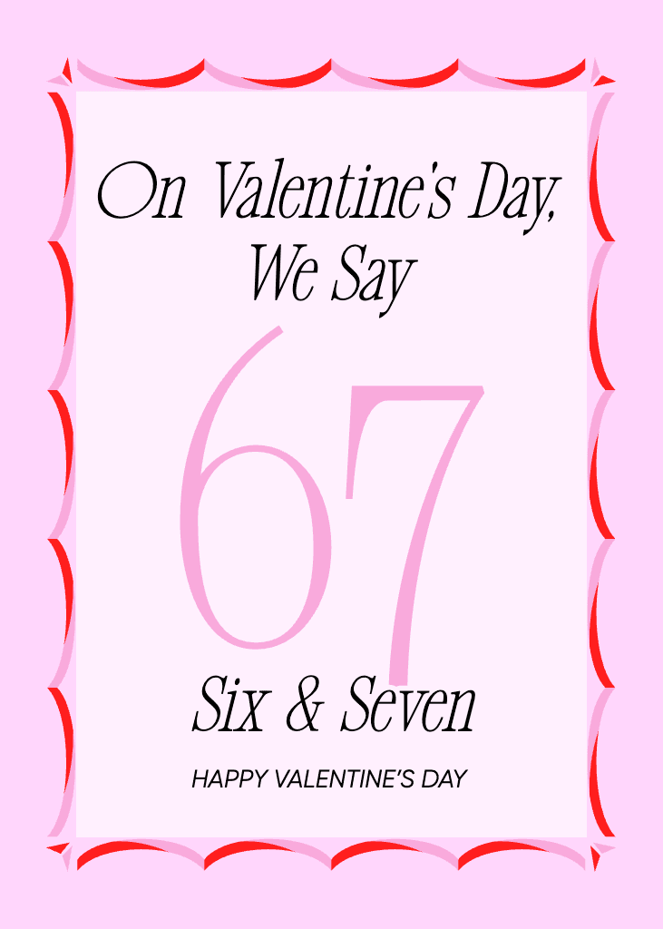 Charming Pink Holiday Card For Valentine