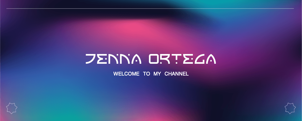 Stylish Blue and Pink Youtube Channel Banner