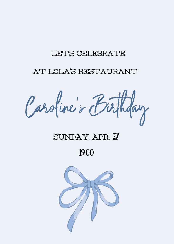 Celebrate Caroline's Birthday in Blue Style