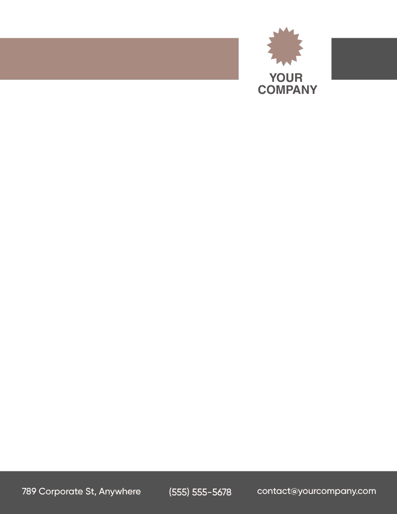 Elegant Brown and Gray Company Letterhead Design