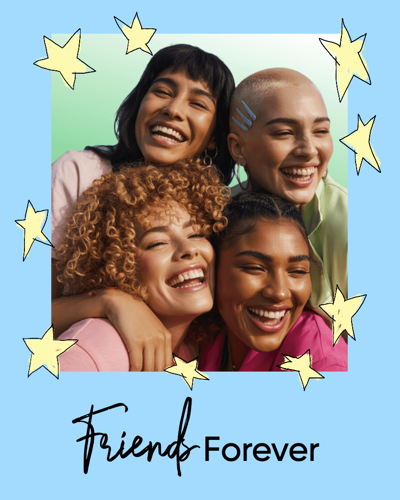 Joyful Friends Forever Instagram Post Design
