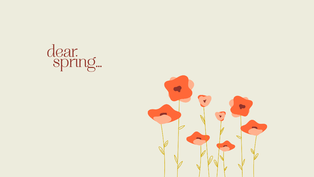 Charming Springtime Floral Greeting Post