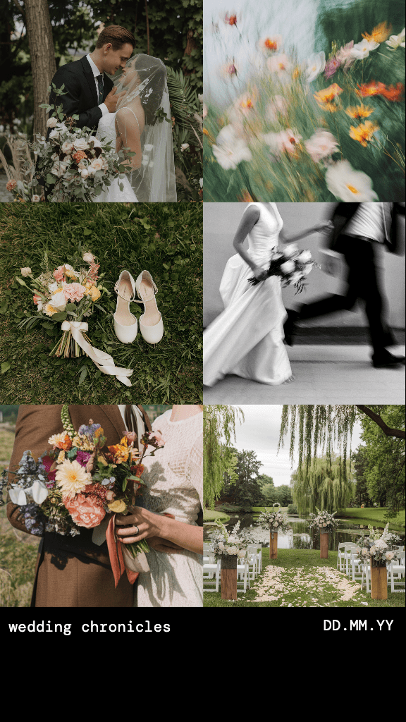 Elegant Wedding Chronicles Instagram-Story with Greenery