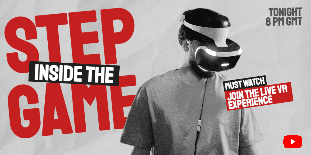 Immersive VR Experience Banner in Red