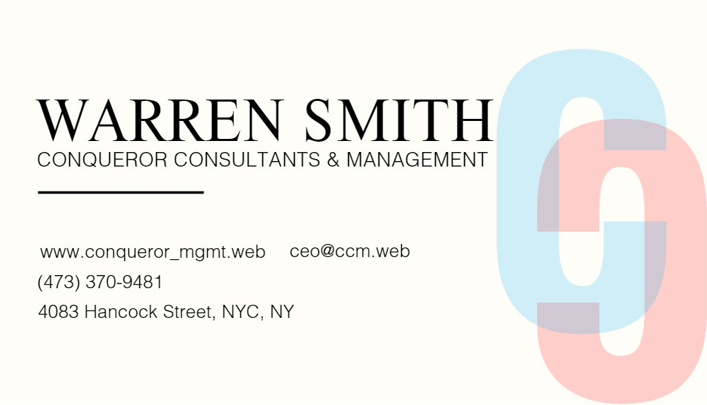 Sleek Black and Pink Business Card Template