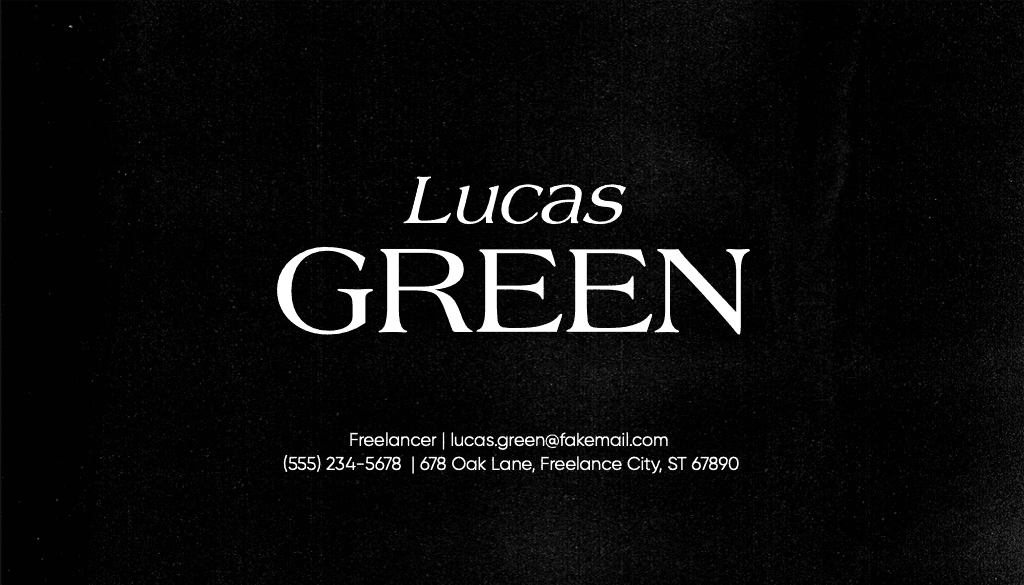 Chic Black And White Business Card