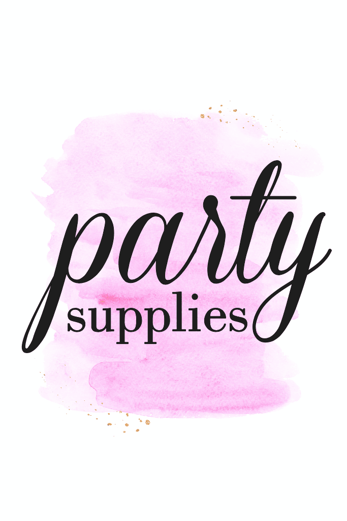 Chic Pink Brushstroke Party Supplies Poster