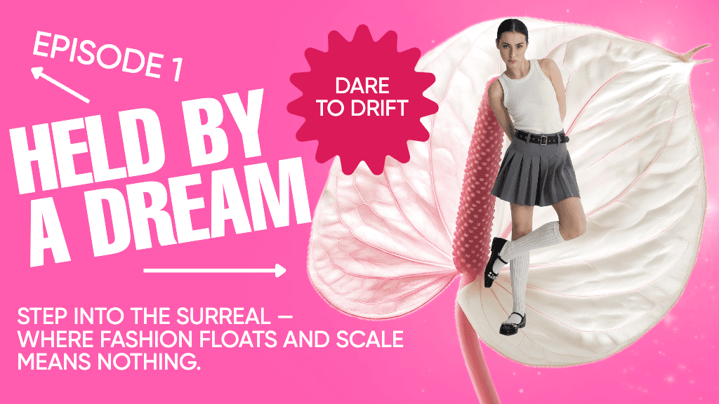 Surreal Pink YouTube Thumbnail With Fashion