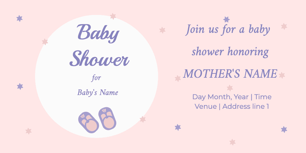 Elegant Pink Baby Shower Invitation Post