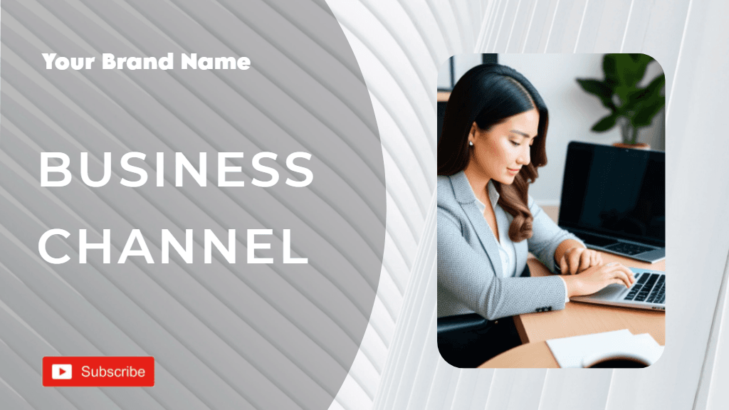 Professional Business YouTube Cover with Gray Theme