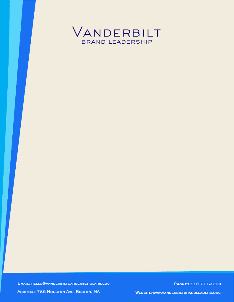 Sleek Blue and White Corporate Poster Template
