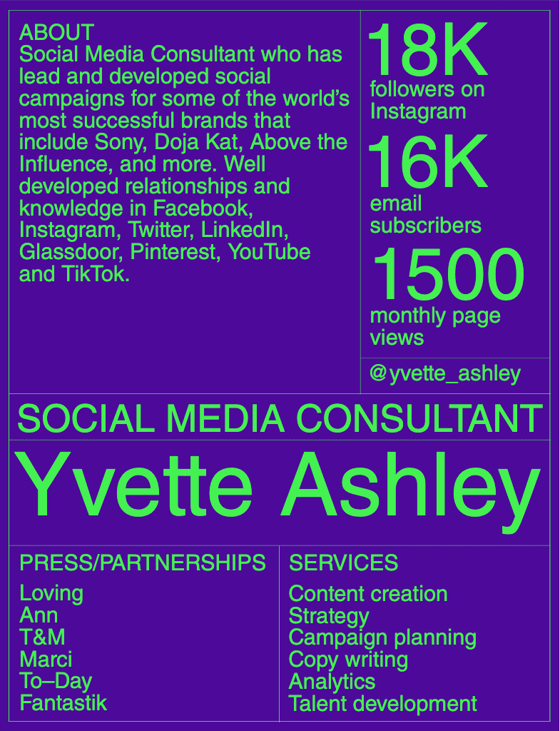 Vibrant Purple Social Media Consultant Poster