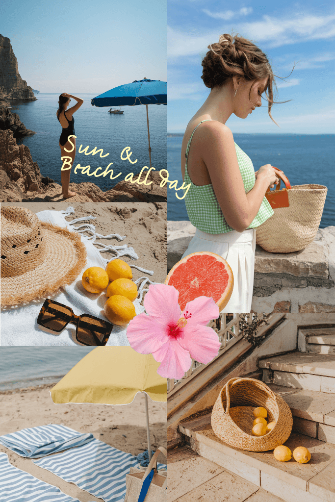 Charming Beach Day Pinterest Pin with Blue