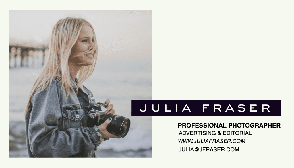 Blue Denim Photographer Business Card Design