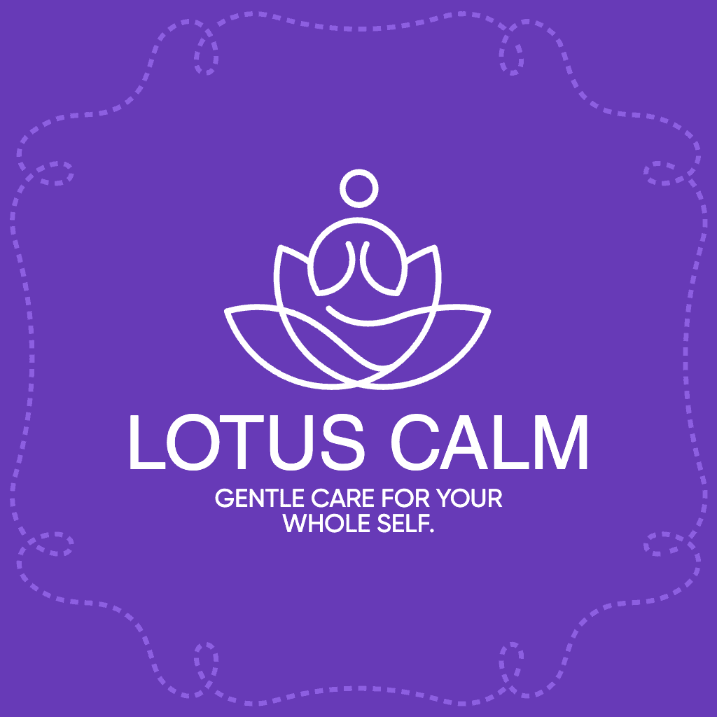 Lotus Calm Purple Logo Design Template