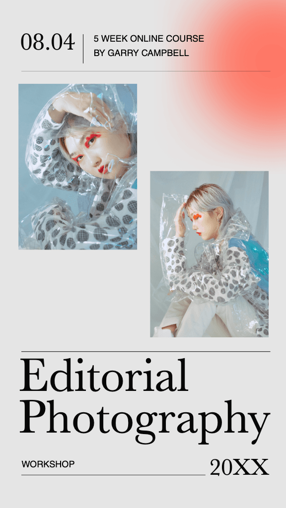 Creative Editorial Photography Workshop Poster