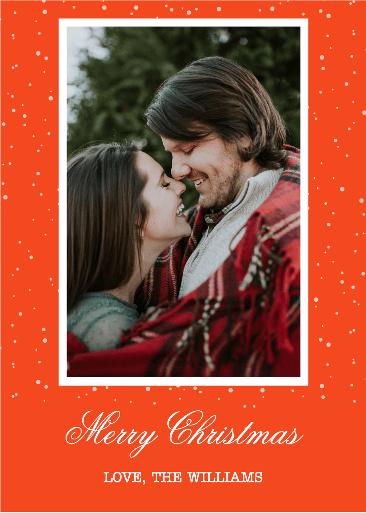 Warm Holiday Greetings Photo Postcard Template