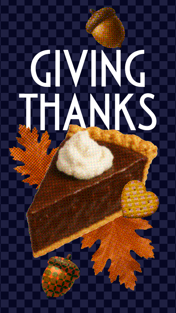 Thanksgiving Instagram Story with Pie and Leaves
