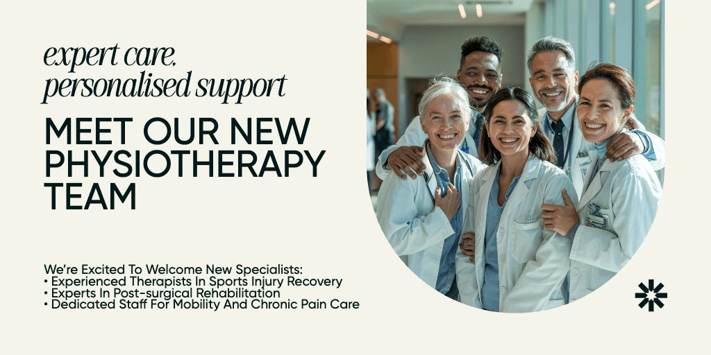 Welcoming New Physiotherapy Team Banner - White