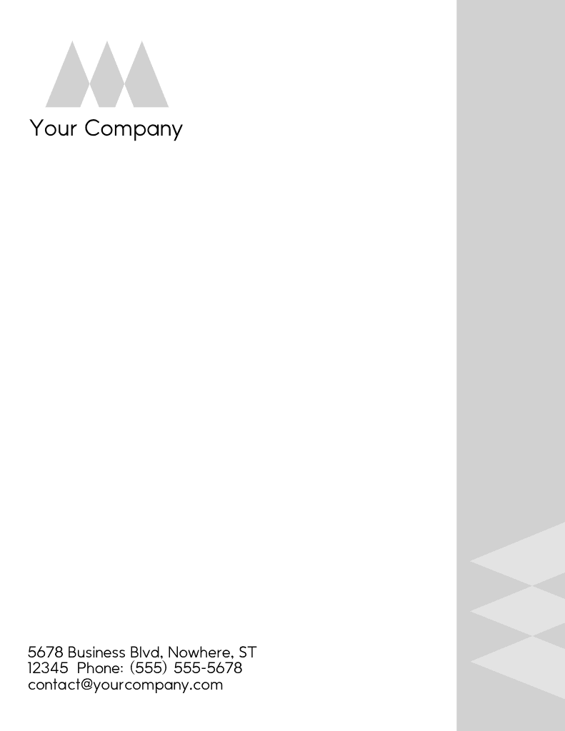 Sophisticated Gray Business Letterhead Design
