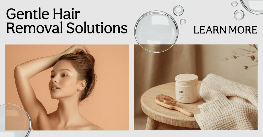 Warm Toned Facebook Ad for Gentle Hair Solutions