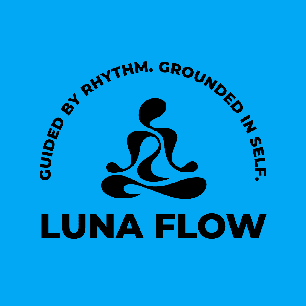 Luna Flow Yoga Logo in Vibrant Blue