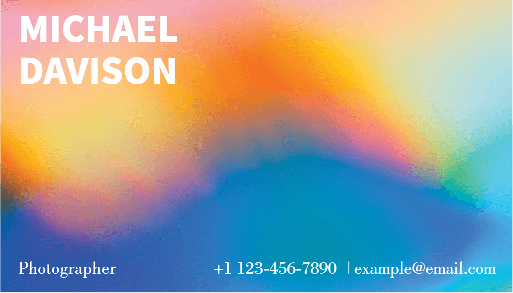 Elegant Sunset Hues Business Card Template