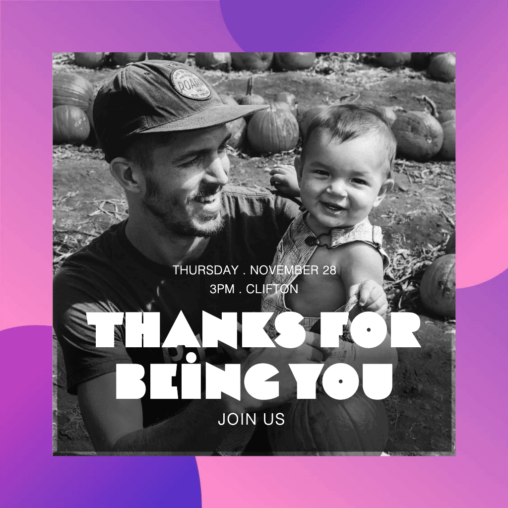 Grateful Purple Family Gathering Poster