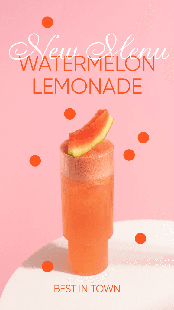 Summery Pink Watermelon Lemonade Poster