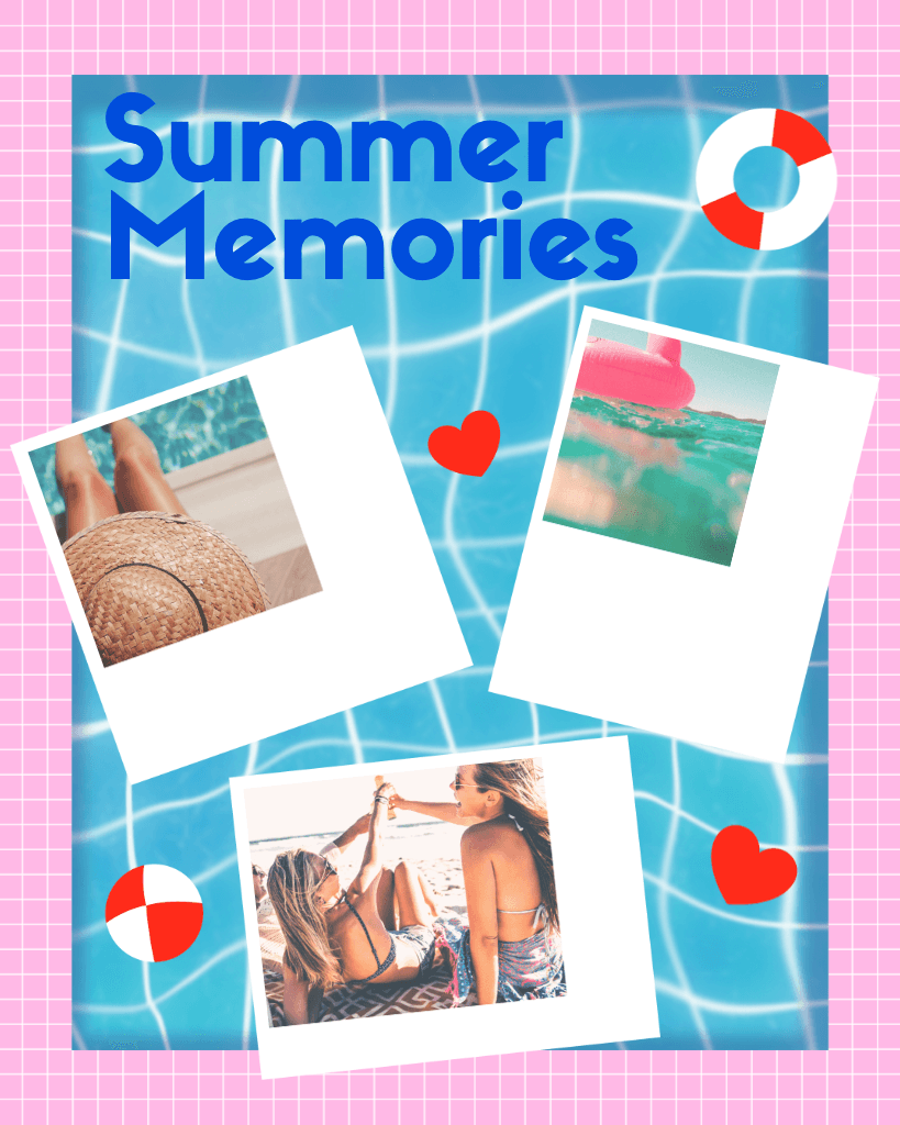 Vibrant Summer Memories Photo Collage Poster
