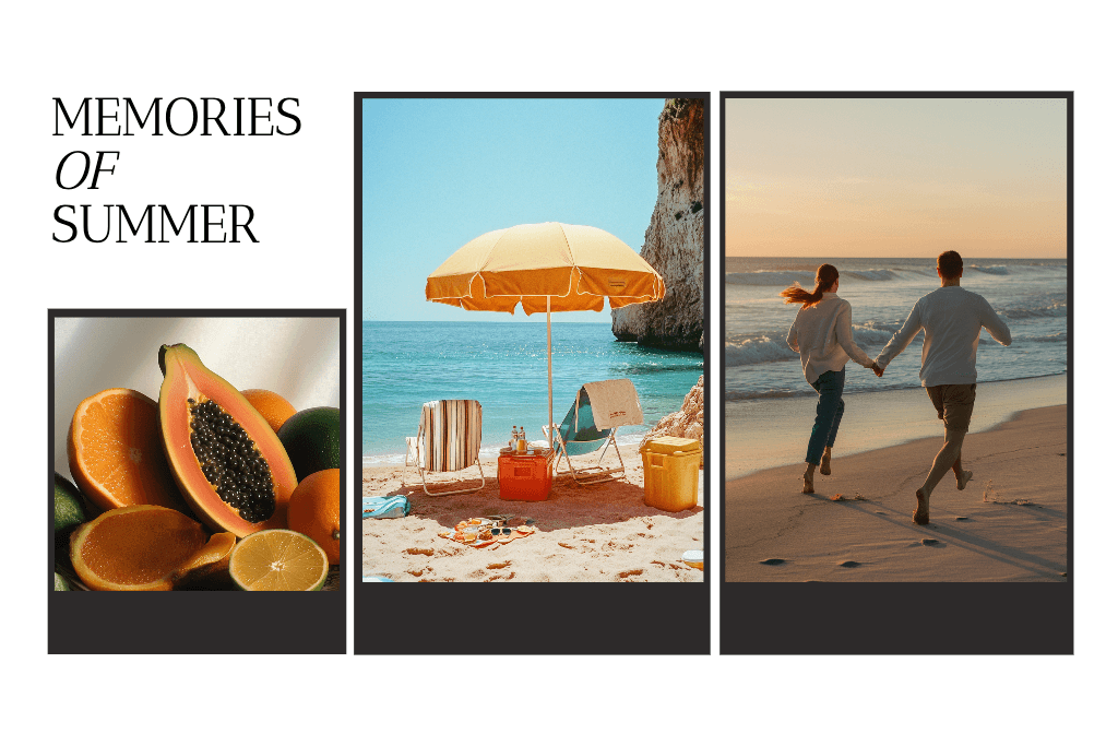 Vibrant Summer Memories Postcard Design Inspiration